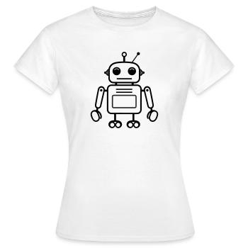Roboter - Frauen T-Shirt - Weiß - Vorne - AI Model Female 172 dark (172cm)