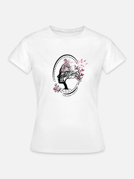baumgebundene Gedanken - Frauen T-Shirt - Weiß