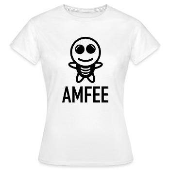 Amfee - Women's T-Shirt - white - Front - AI Model Female 172 dark (172cm)