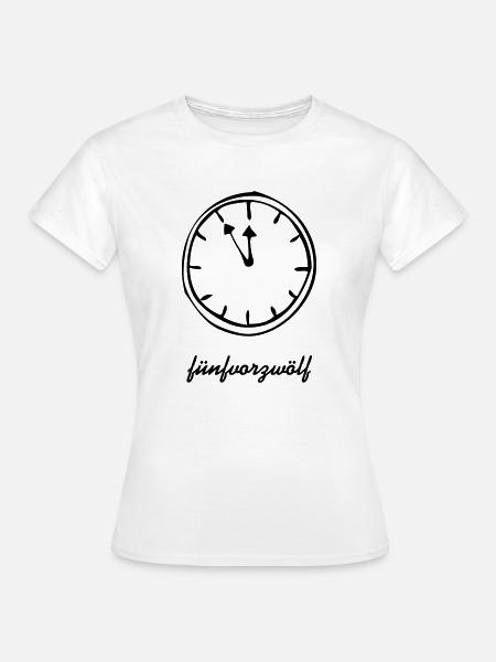 Uhr - Frauen T-Shirt - Weiß