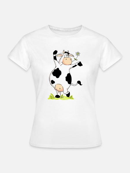 Posing Cow - Frauen T-Shirt - Weiß