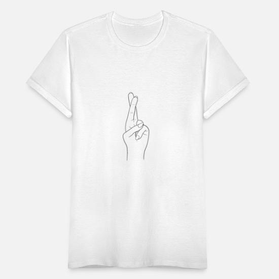 Promesa / dedos cruzados / mano / anime / tumblr' Camiseta slim fit mujer |  Spreadshirt