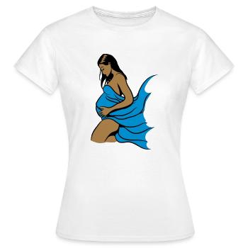 Schwanger romantik - Frauen T-Shirt - Weiß - Vorne - AI Model Female 172 dark (172cm)