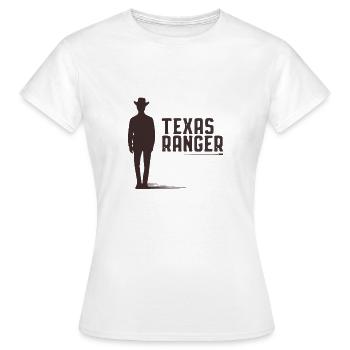 texas ranger design mit einem cowboy - Frauen T-Shirt - Weiß - Vorne - AI Model Female 172 dark (172cm)