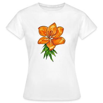 LILIE - Frauen T-Shirt - Weiß - Vorne - AI Model Female 172 dark (172cm)