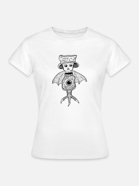 SkullBatEye - Frauen T-Shirt - Weiß