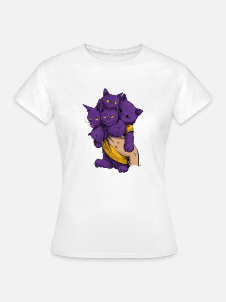 Katzenhyrda als Bouquet - Frauen T-Shirt - Weiß