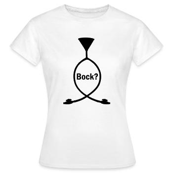 Doppel-Trichter - Frauen T-Shirt - Weiß - Vorne - AI Model Female 172 dark (172cm)