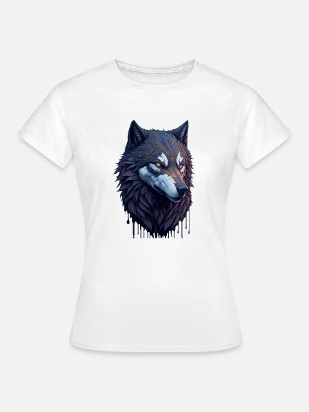 Wolfskopf - Frauen T-Shirt - Weiß