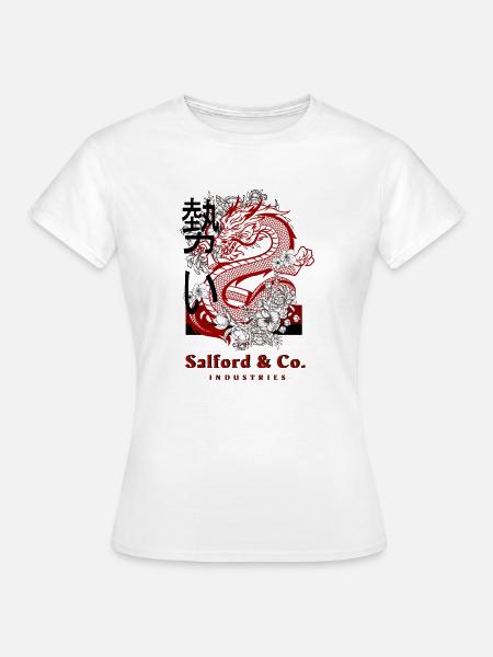 Roter Drache - Frauen T-Shirt - Weiß