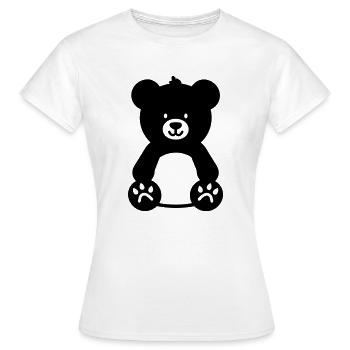 Ours en peluche - T-shirt Femme - blanc - Devant - AI Model Female 172 dark (172cm)