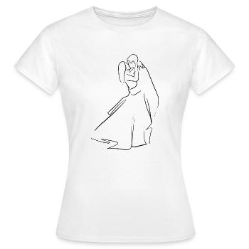 Hochzeitspaar tanzend - Frauen T-Shirt - Weiß - Vorne - AI Model Female 172 dark (172cm)