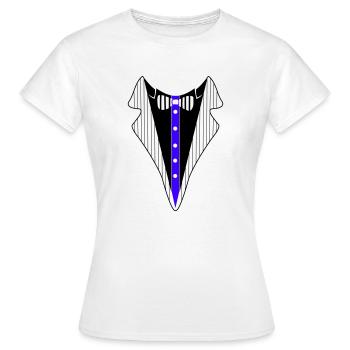 Chemise de smoking - T-shirt Femme - blanc - Devant - AI Model Female 172 dark (172cm)