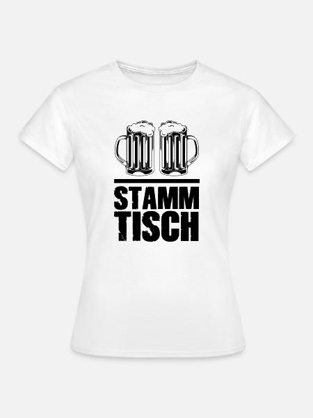 bier stammtisch - Frauen T-Shirt - Weiß