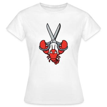 Bande dessinée homard crabe homard homard langouste gris ciseaux - T-shirt Femme - blanc - Devant - AI Model Female 172 dark (172cm)