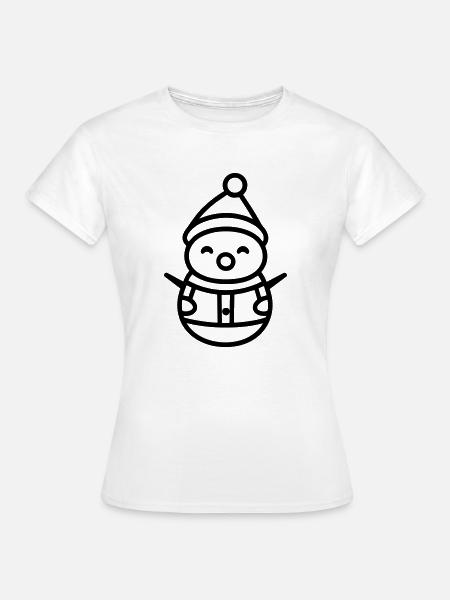 Schneemann - Frauen T-Shirt - Weiß