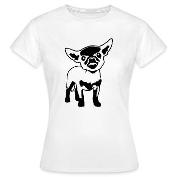 Chihuahua Petit Chien Méchant Crunch Colère Agaçante - T-shirt Femme - blanc - Devant - AI Model Female 172 dark (172cm)