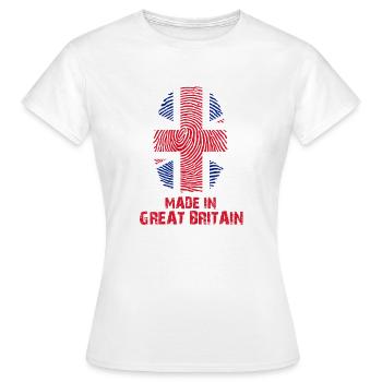 Great Britain flag - Made in Great Britain Gesc - Women's T-Shirt - white - Front - AI Model Female 172 dark (172cm)