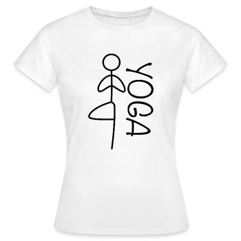 Yoga - Frauen T-Shirt - Weiß - Vorne - AI Model Female 172 dark (172cm)