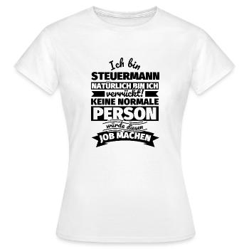 Steuermann Geschenke - Frauen T-Shirt - Weiß - Vorne - AI Model Female 172 dark (172cm)