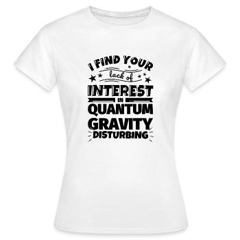 Cadeau amusant de gravité quantique - T-shirt Femme - blanc - Devant - AI Model Female 172 dark (172cm)