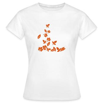 Blätter - Frauen T-Shirt - Weiß - Vorne - AI Model Female 172 dark (172cm)