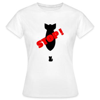 Stop Bomb - Women's T-Shirt - white - Front - AI Model Female 172 dark (172cm)