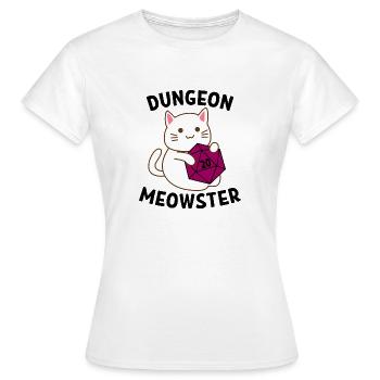 Dungeon meowster jeu de rôle Nerd Geek cadeau - T-shirt Femme - blanc - Devant - AI Model Female 172 dark (172cm)