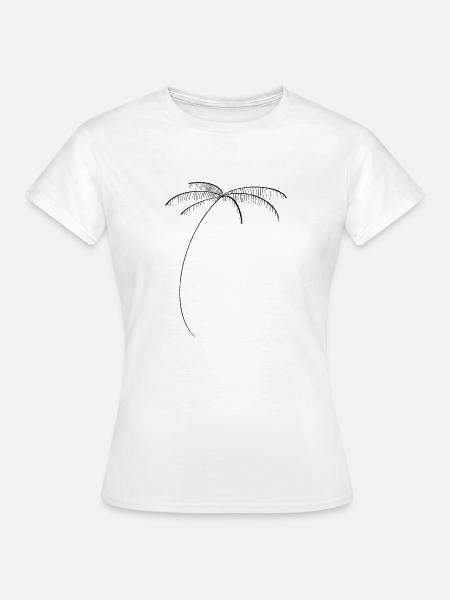 Palm tree vibes - Frauen T-Shirt - Weiß