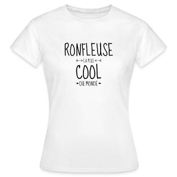 Schnarchen / Schnarcher / Schlaf / Schnarcherin - Frauen T-Shirt - Weiß - Vorne - AI Model Female 172 dark (172cm)