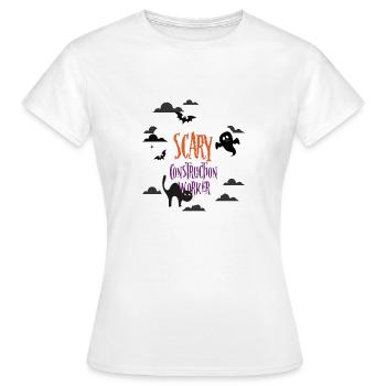 Travailleur de la construction effrayant - T-shirt Femme - blanc - Devant - AI Model Female 172 dark (172cm)