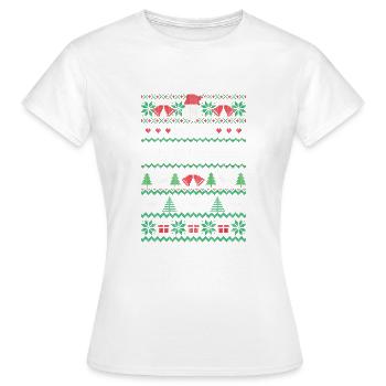 Un joyeux commis à l’information - T-shirt Femme - blanc - Devant - AI Model Female 172 dark (172cm)