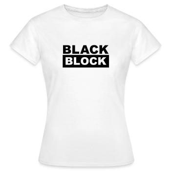 black block - black bloc - Frauen T-Shirt - Weiß - Vorne - AI Model Female 172 dark (172cm)