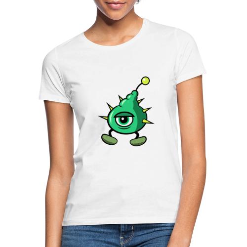 Green Space Man - Funny Alien With Spikes - T-shirt dam