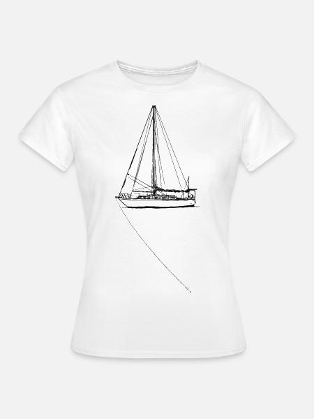SEGELBOOT SEGELSCHIFF SEGELN SEGLER - Frauen T-Shirt - Weiß