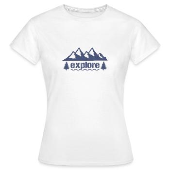 explore - Frauen T-Shirt - Weiß - Vorne - AI Model Female 172 dark (172cm)