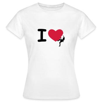I love Climbing - T-shirt Femme - blanc - Devant - AI Model Female 172 dark (172cm)