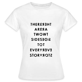 Two Sides - Women's T-Shirt - white - Front - AI Model Female 172 dark (172cm)