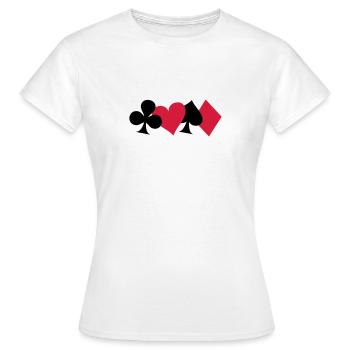 Karten - Frauen T-Shirt - Weiß - Vorne - AI Model Female 172 dark (172cm)