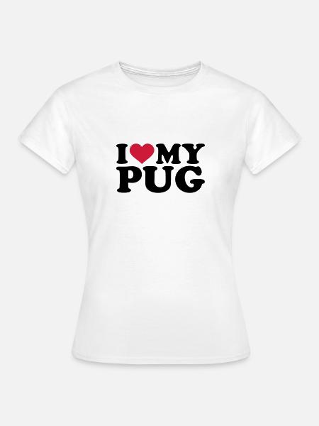 Mops - Frauen T-Shirt - Weiß