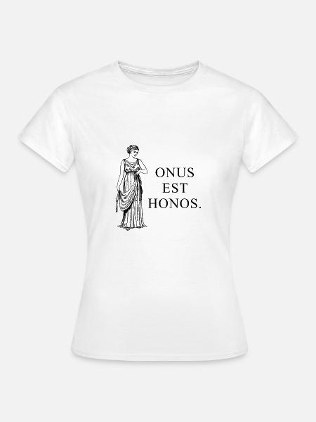 würde ist bürde schwarz - Frauen T-Shirt - Weiß