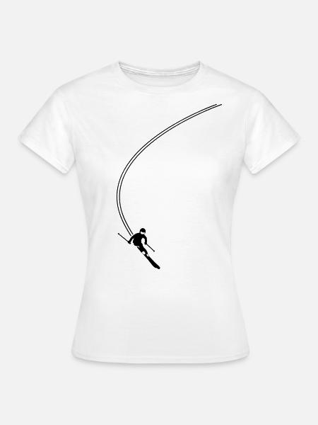 Skifahrer - Frauen T-Shirt - Weiß