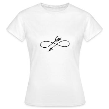 Pfeile, Schleife, Vintage, Illustration, Monogramm - Frauen T-Shirt - Weiß - Vorne - AI Model Female 172 dark (172cm)