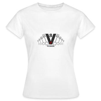 V8 Muscle Car - Frauen T-Shirt - Weiß - Vorne - AI Model Female 172 dark (172cm)