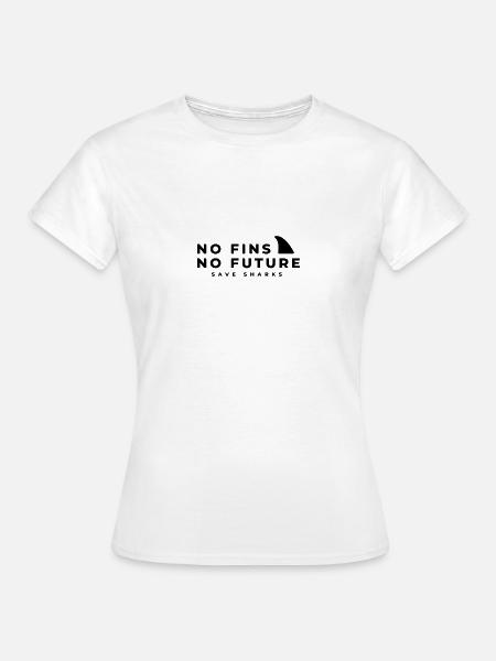No Fins No Future - Frauen T-Shirt - Weiß
