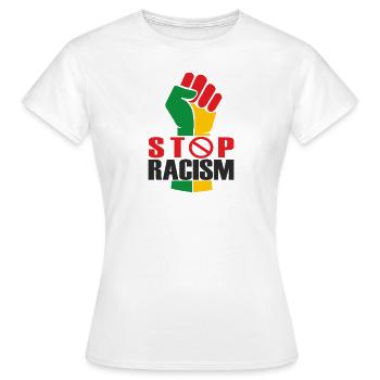 Juneteenth Day 1865, Jour de la liberté, Stop au racisme - T-shirt Femme - blanc - Devant - AI Model Female 172 dark (172cm)