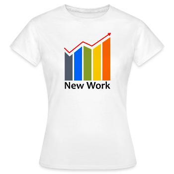New Work Chart - Frauen T-Shirt - Weiß - Vorne - AI Model Female 172 dark (172cm)