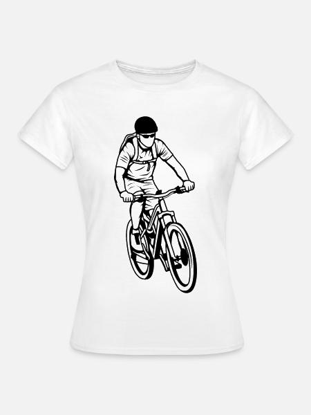 Mountainbiker - Frauen T-Shirt - Weiß