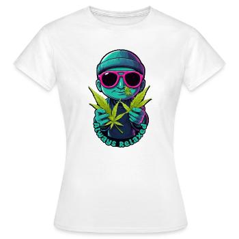 Entspannter Hipster - Frauen T-Shirt - Weiß - Vorne - AI Model Female 172 dark (172cm)