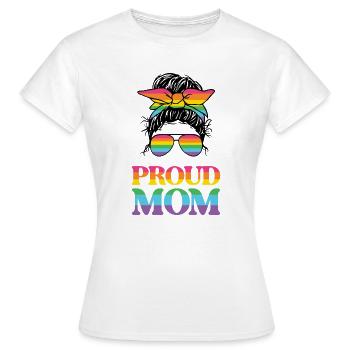 LGBT Pride Month - Stolze Mutter - Frauen T-Shirt - Weiß - Vorne - AI Model Female 172 dark (172cm)